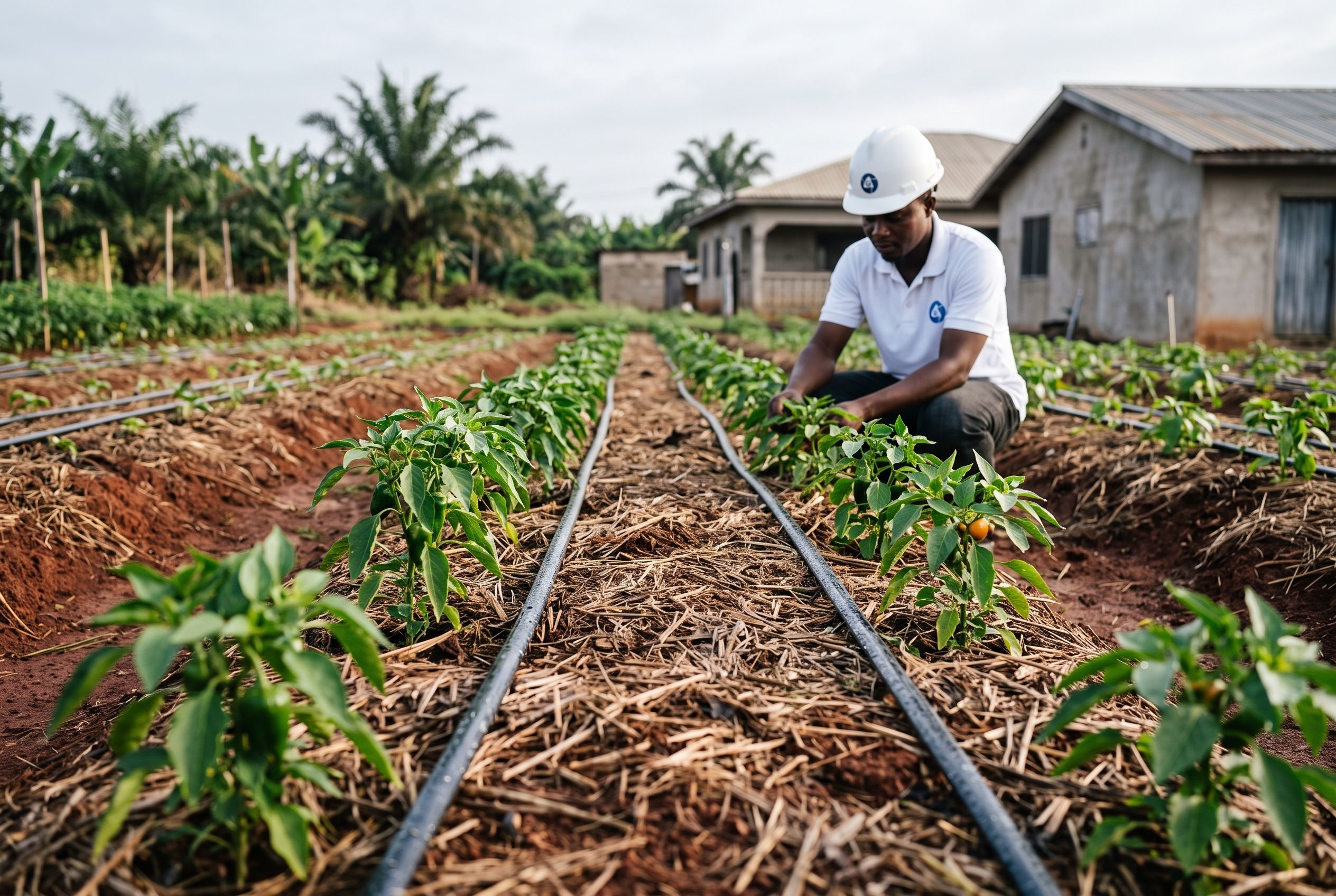 Crops growing on a Germisa farm